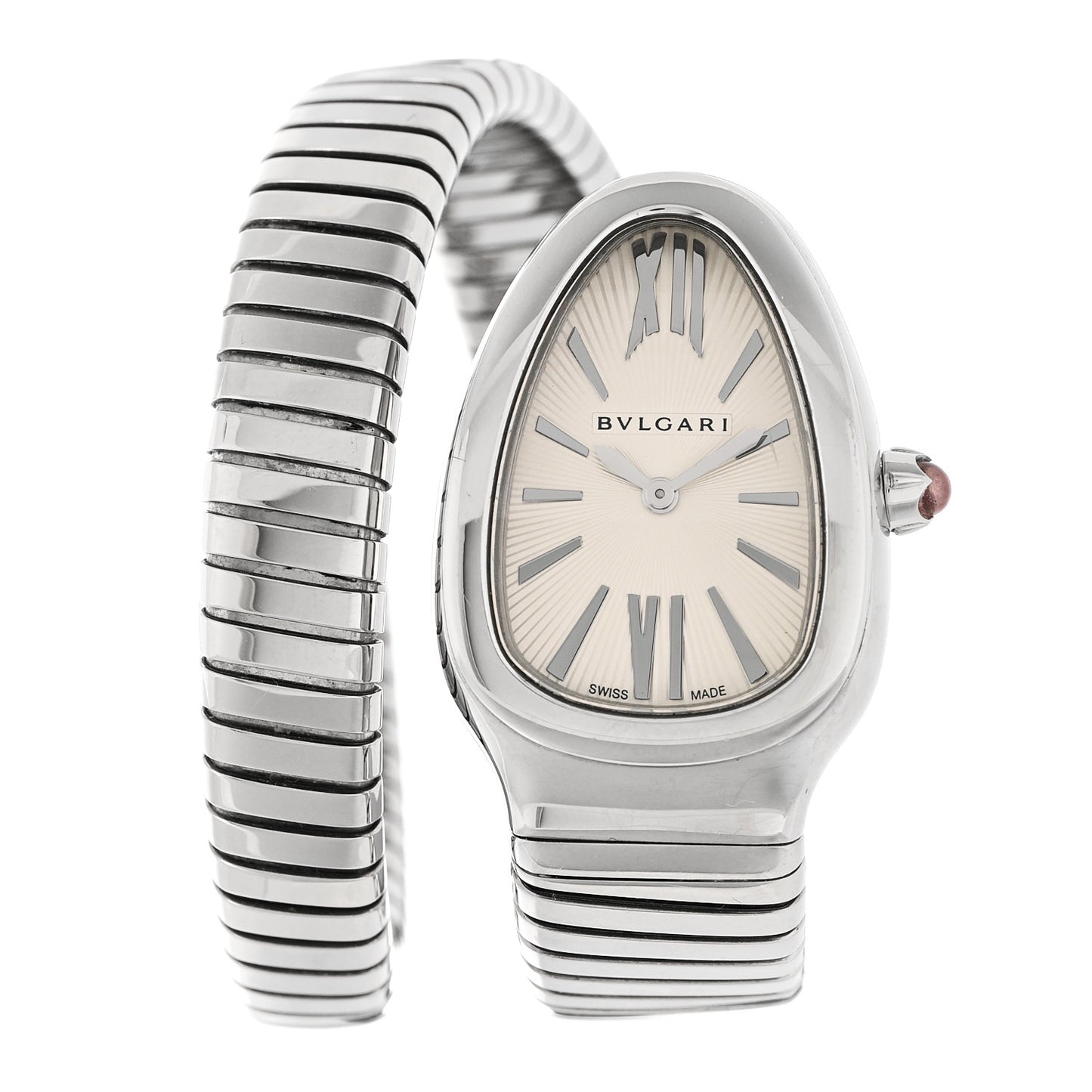 Stainless Steel 35mm Serpenti Tubogas Quartz Watch