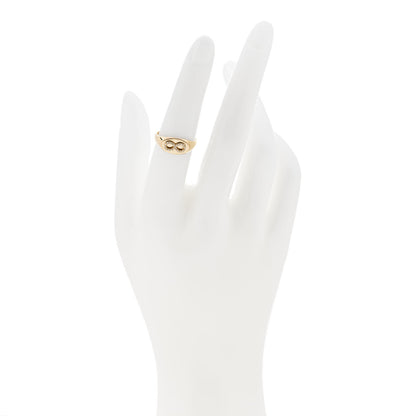 Foundrae 18K Yellow Gold Diamond Infinity Signet Ring 51 5.75 2 of 5