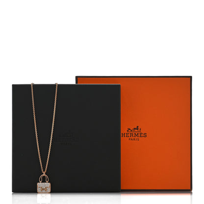Hermes 18K Rose Gold Diamond Constance Amulettes Pendant Necklace 6 of 6