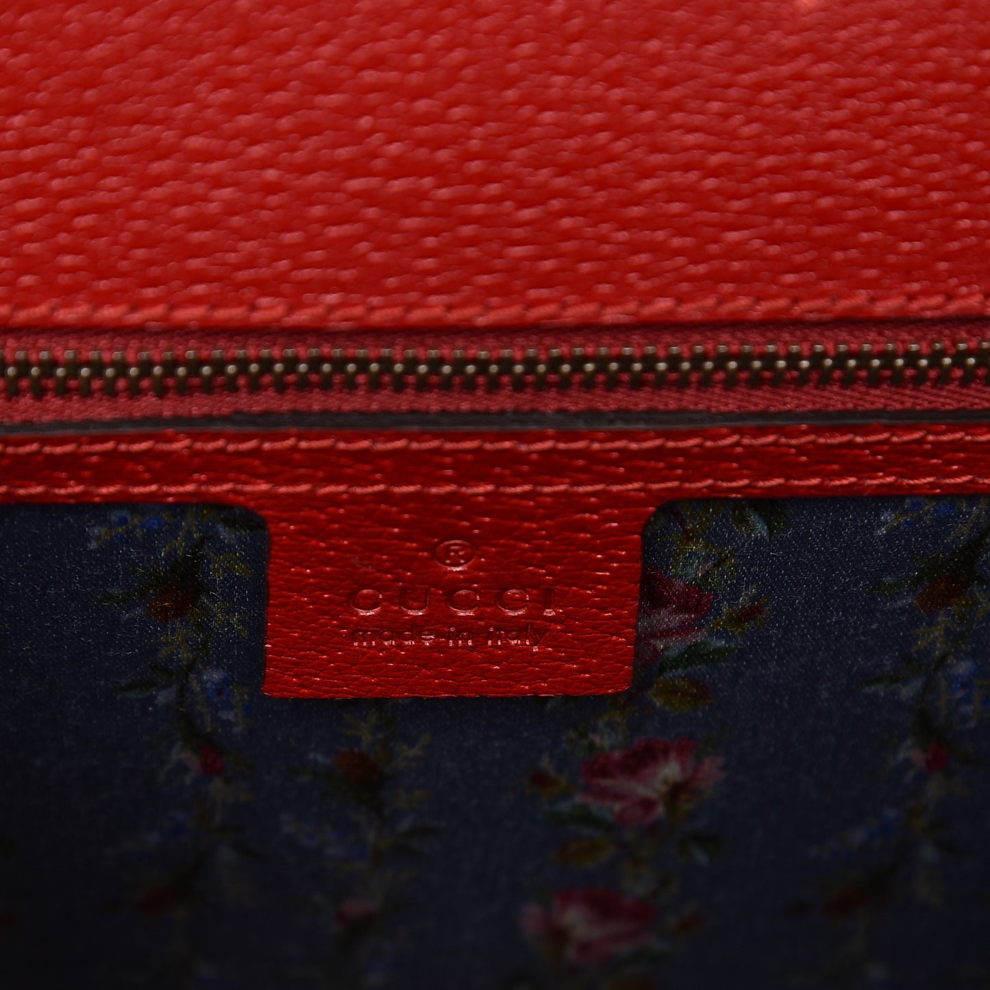 Calfskin Bamboo Web Medium Falena Moth Top Handle Bag Hibiscus Red