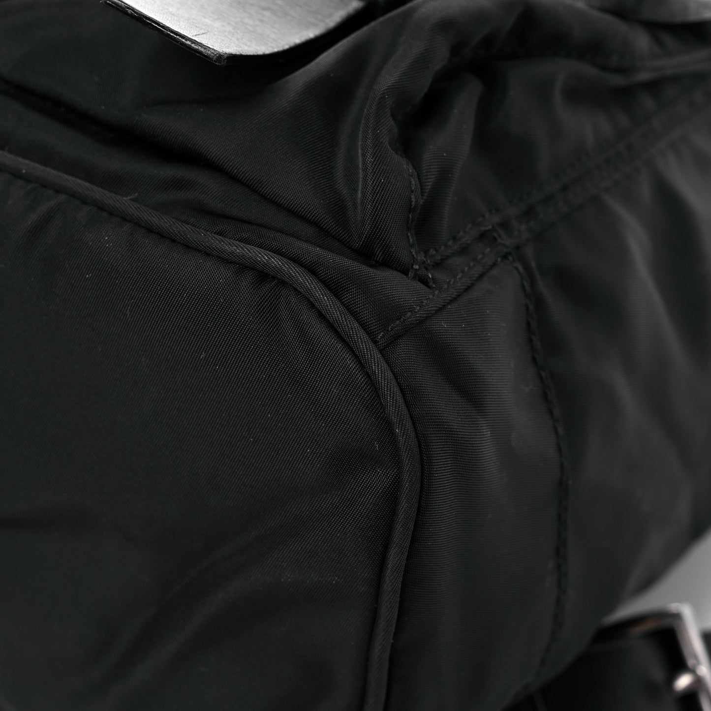 Tessuto Nylon Calfskin Medium Backpack Black