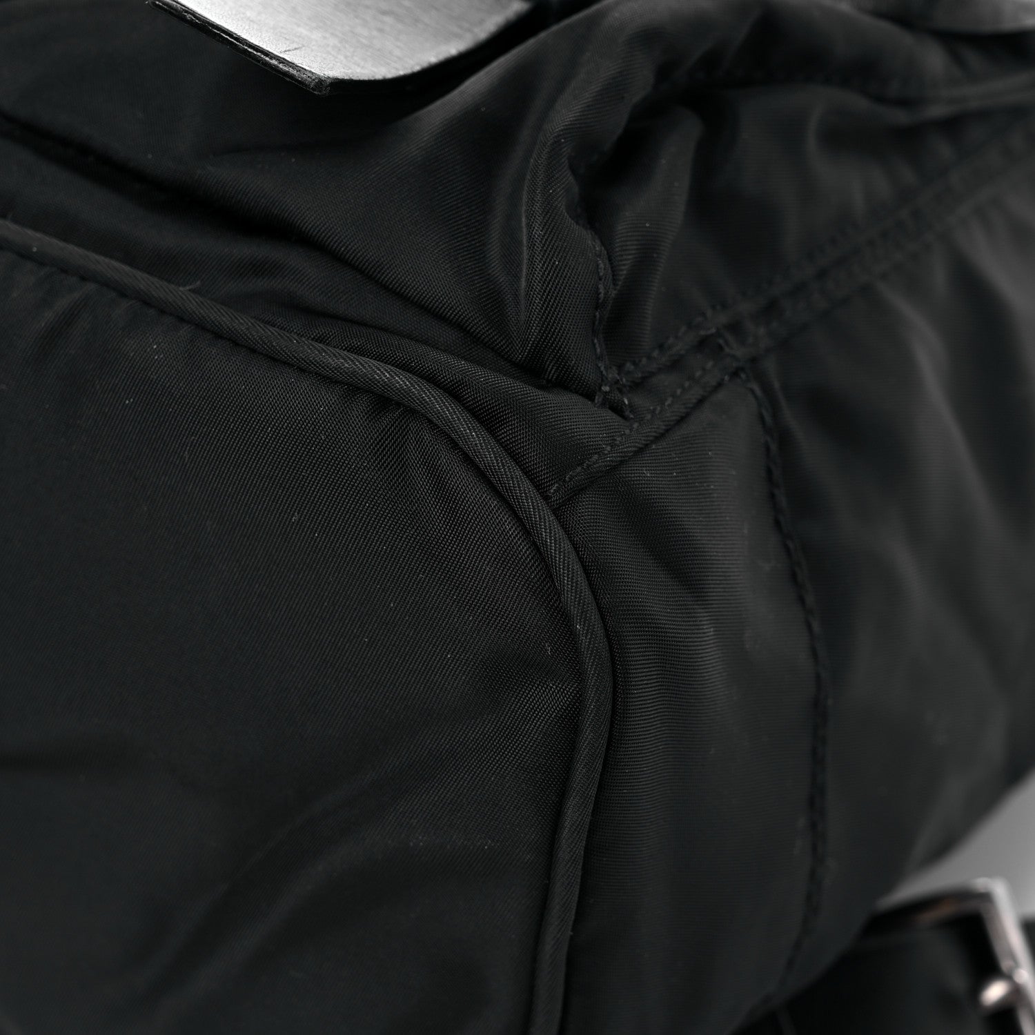 Prada Tessuto Nylon Calfskin Medium Backpack Black 7 of 13