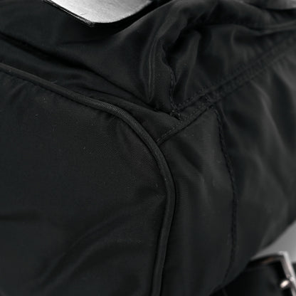 Prada Tessuto Nylon Calfskin Medium Backpack Black 7 of 13