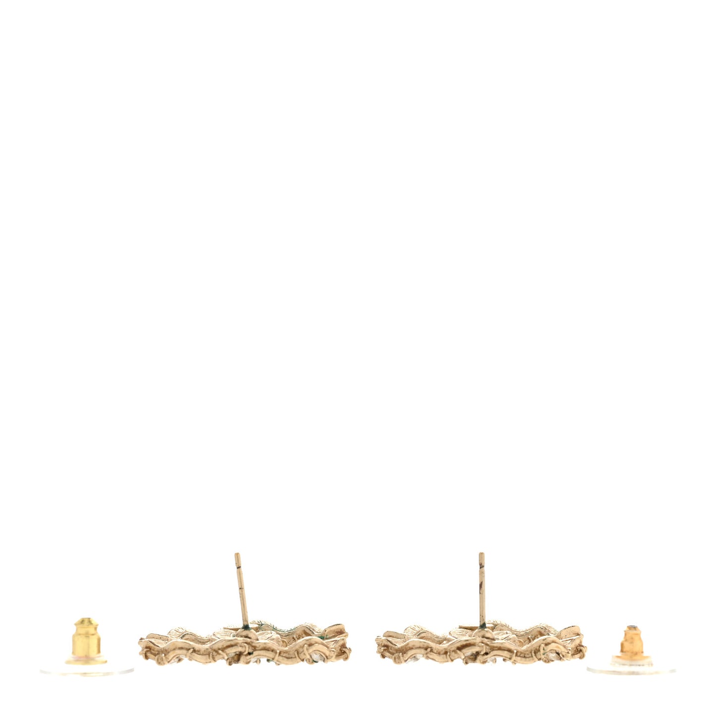 Crystal CC Earrings Gold