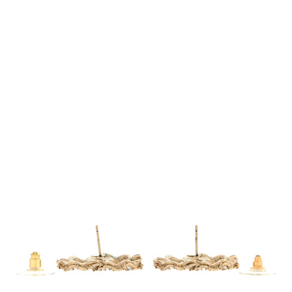 Chanel Crystal CC Earrings Gold 3 of 7
