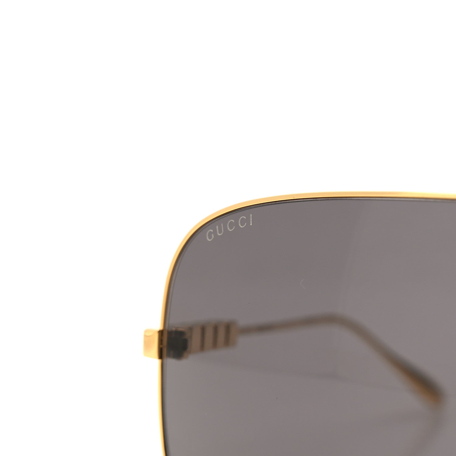 Gucci Metal Mask Sunglasses GG1436S Grey Gold 7 of 8