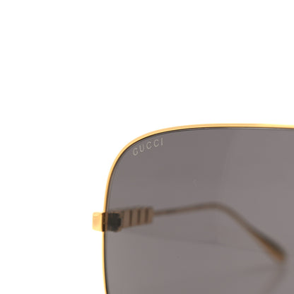 Gucci Metal Mask Sunglasses GG1436S Grey Gold 7 of 8