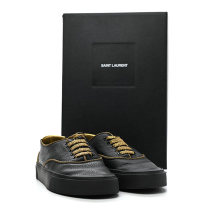 Saint Laurent Nappa Venice Sneakers 37 Black Gold 9 of 10