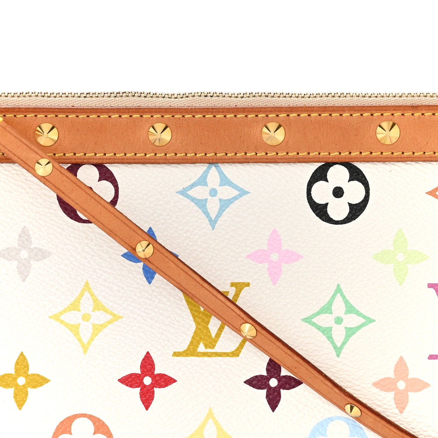 Louis Vuitton Monogram Multicolor Pochette Accessories White 8 of 11