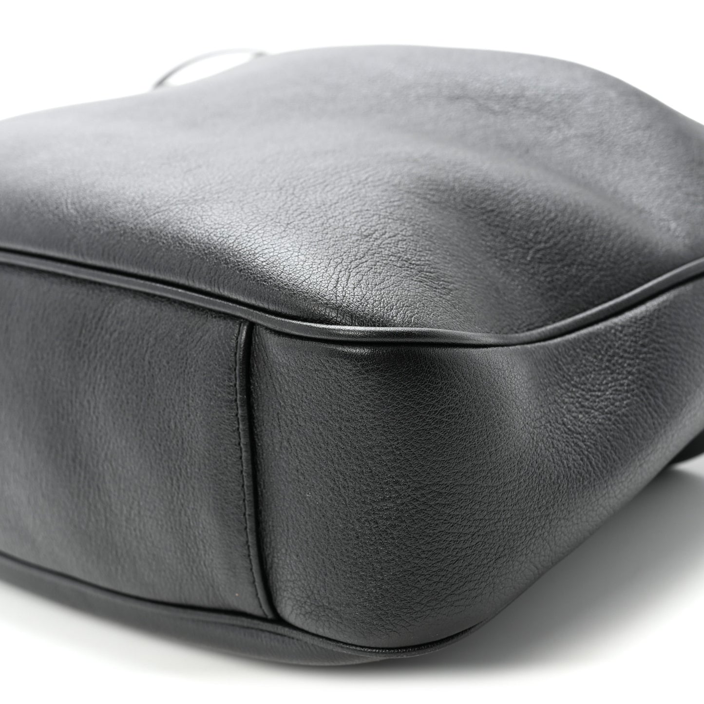 Softy Wonka Textured Dollar Calfskin Medium Diana Shoulder Bag Black Dusty Grey
