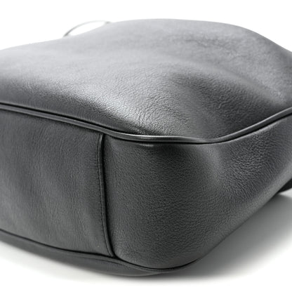 Gucci Softy Wonka Textured Dollar Calfskin Medium Diana Shoulder Bag Black Dusty Grey 10 of 10