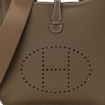 Hermes Taurillon Clemence Evelyne III PM Etoupe 8 of 10