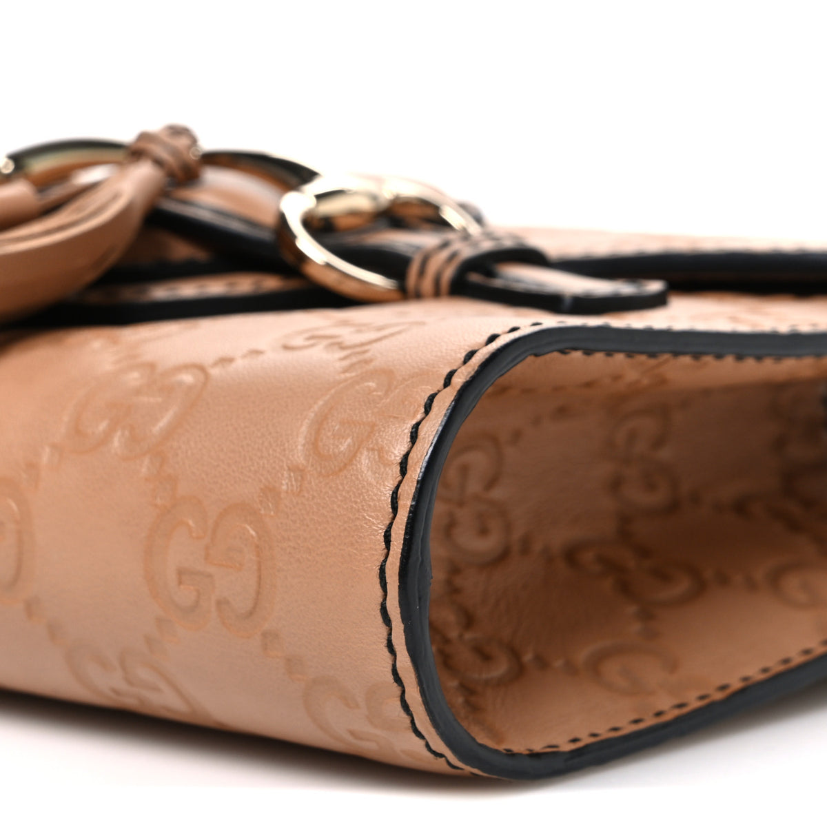 Gucci Guccissima Mini Emily Chain Shoulder Bag Camelia 10 of 10
