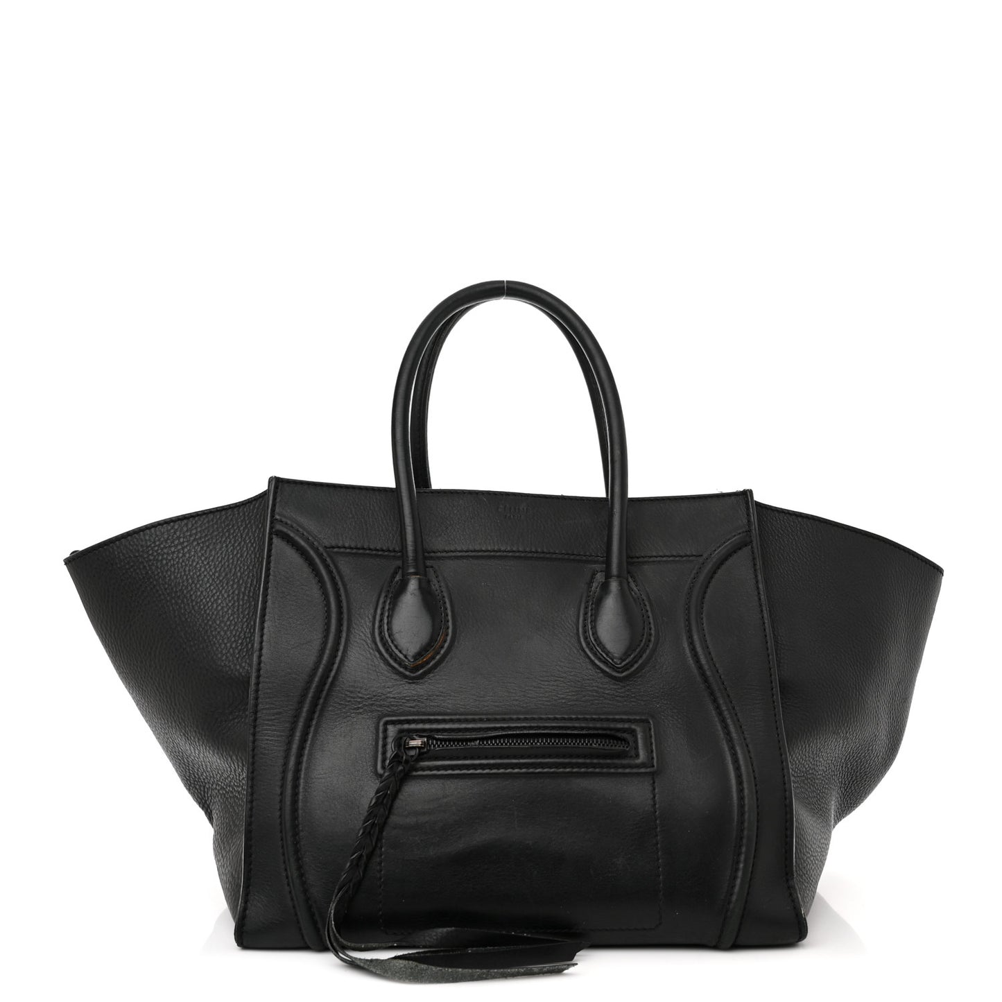Supple Calfskin Medium Phantom Luggage Black