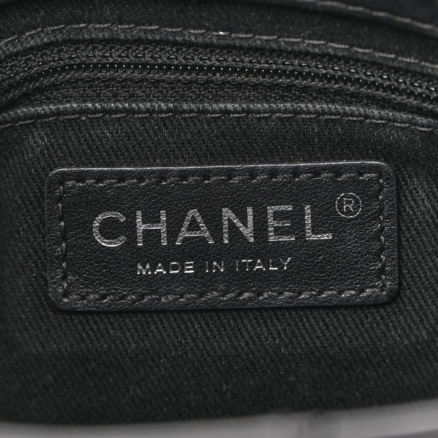 Chanel Calfskin Wild Stitch Small Shopping Tote Black 6 of 9