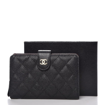 Chanel Caviar Quilted Zipped Pocket Wallet Black 11 of 11