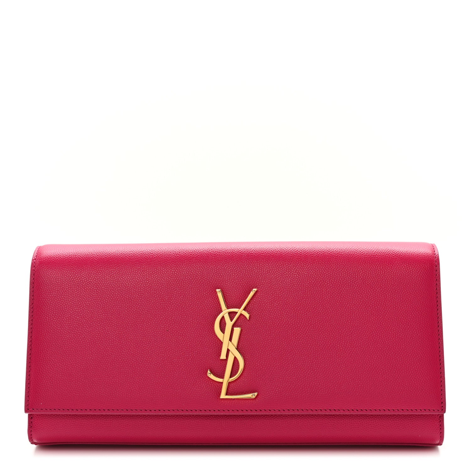 Saint Laurent Grain De Poudre Classic Monogram Cassandre Clutch Lipstick Fuchsia 1 of 12