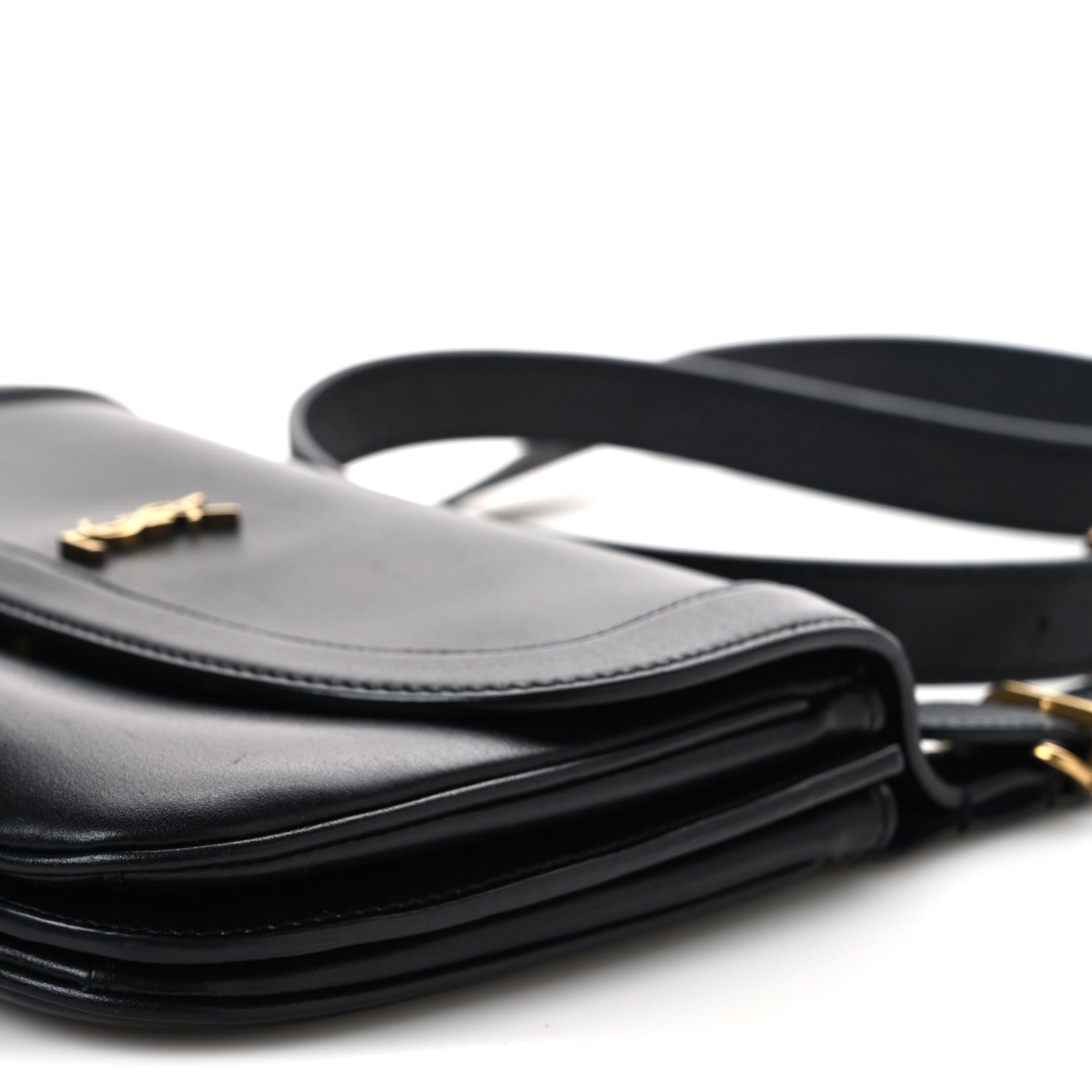 Saint Laurent Smooth Calfskin Medium Charlie Shoulder Bag Black 10 of 12