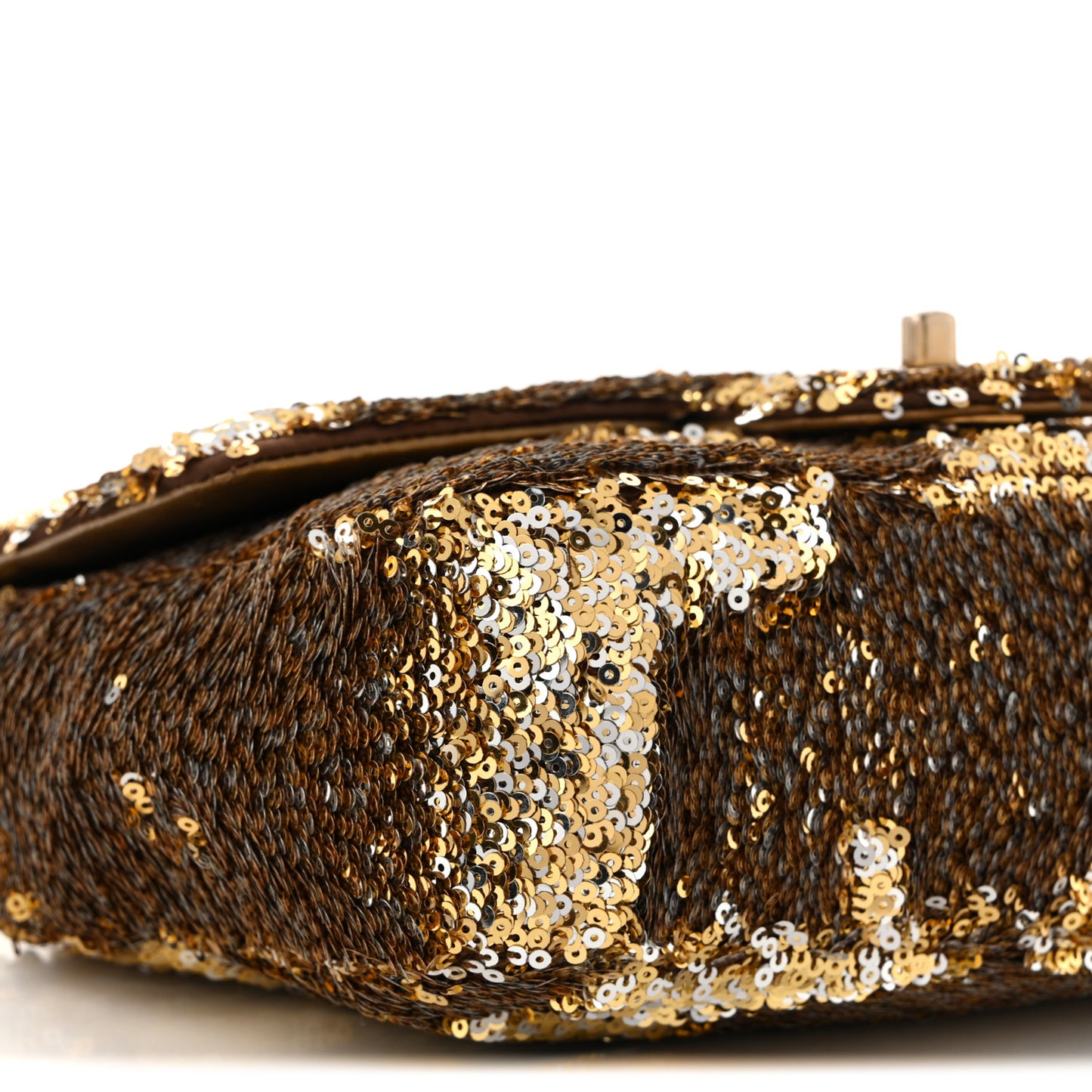 Sequin Medium Single Flap Gold