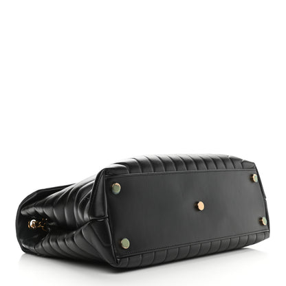 Saint Laurent Calfskin Y Quilted Monogram Large Loulou Chain Satchel Black 4 of 11