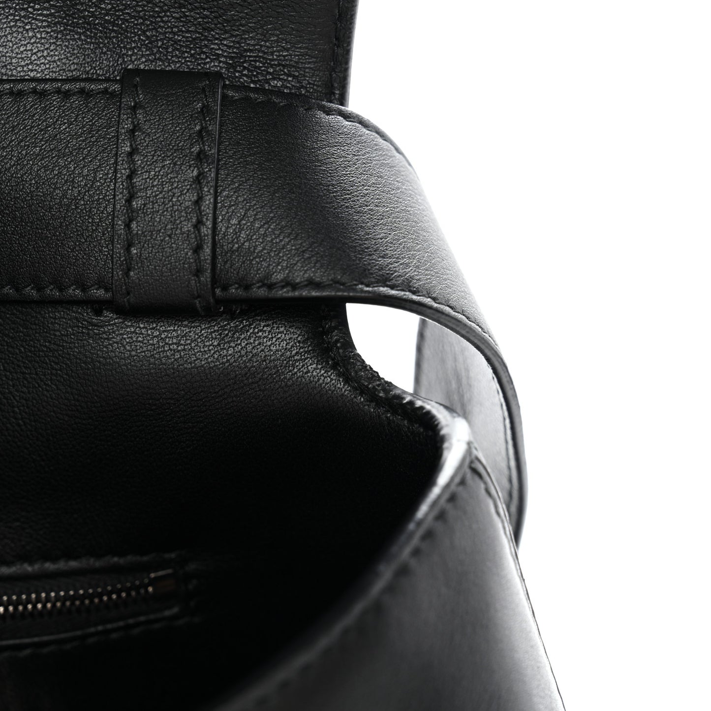 Grained Calfskin Monochrome M Downtown Shoulder Bag Black