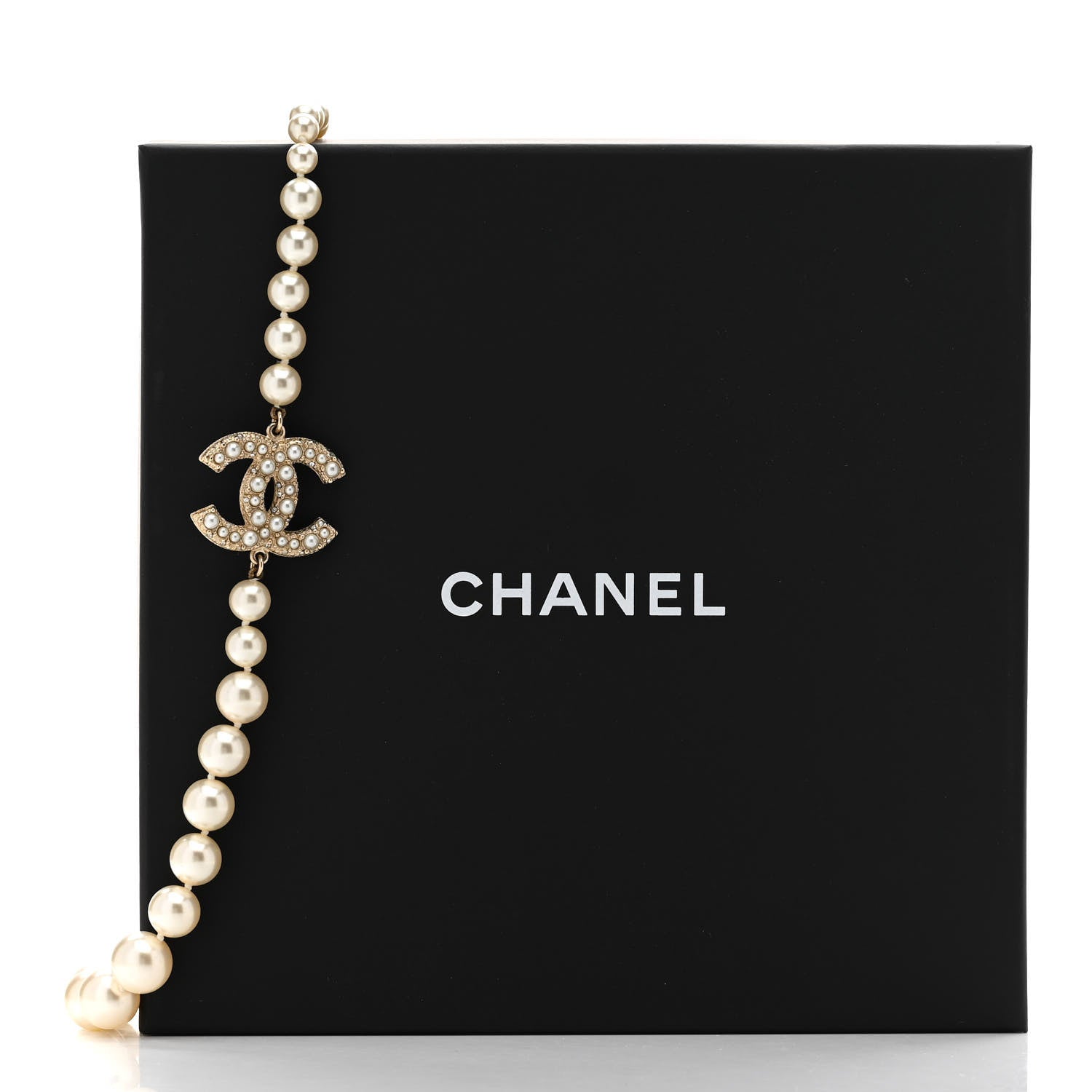 Chanel Pearl CC 100th Anniversary Necklace Light Gold 6 of 6