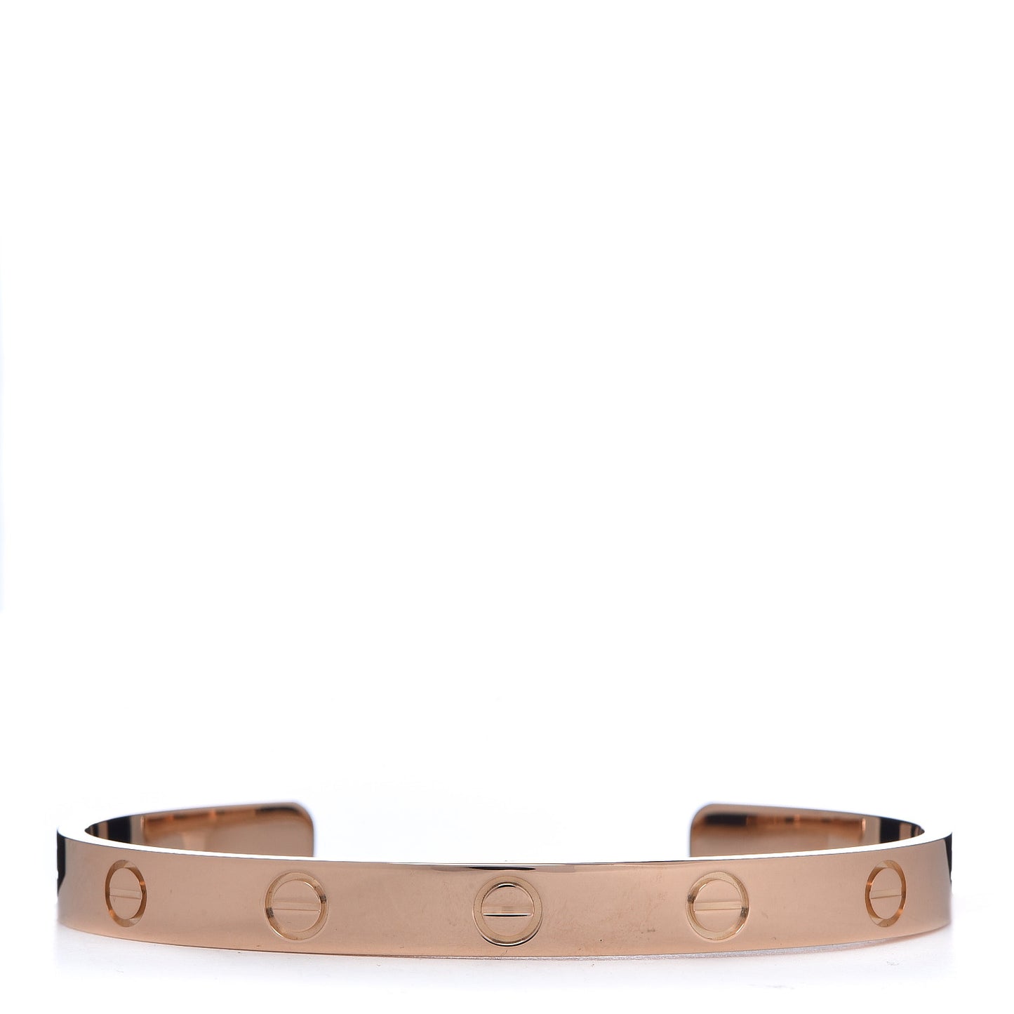 18K Pink Gold LOVE Cuff Bracelet 17