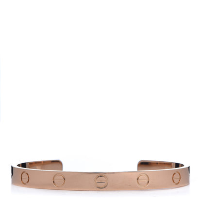 Cartier 18K Pink Gold LOVE Cuff Bracelet 17 1 of 5