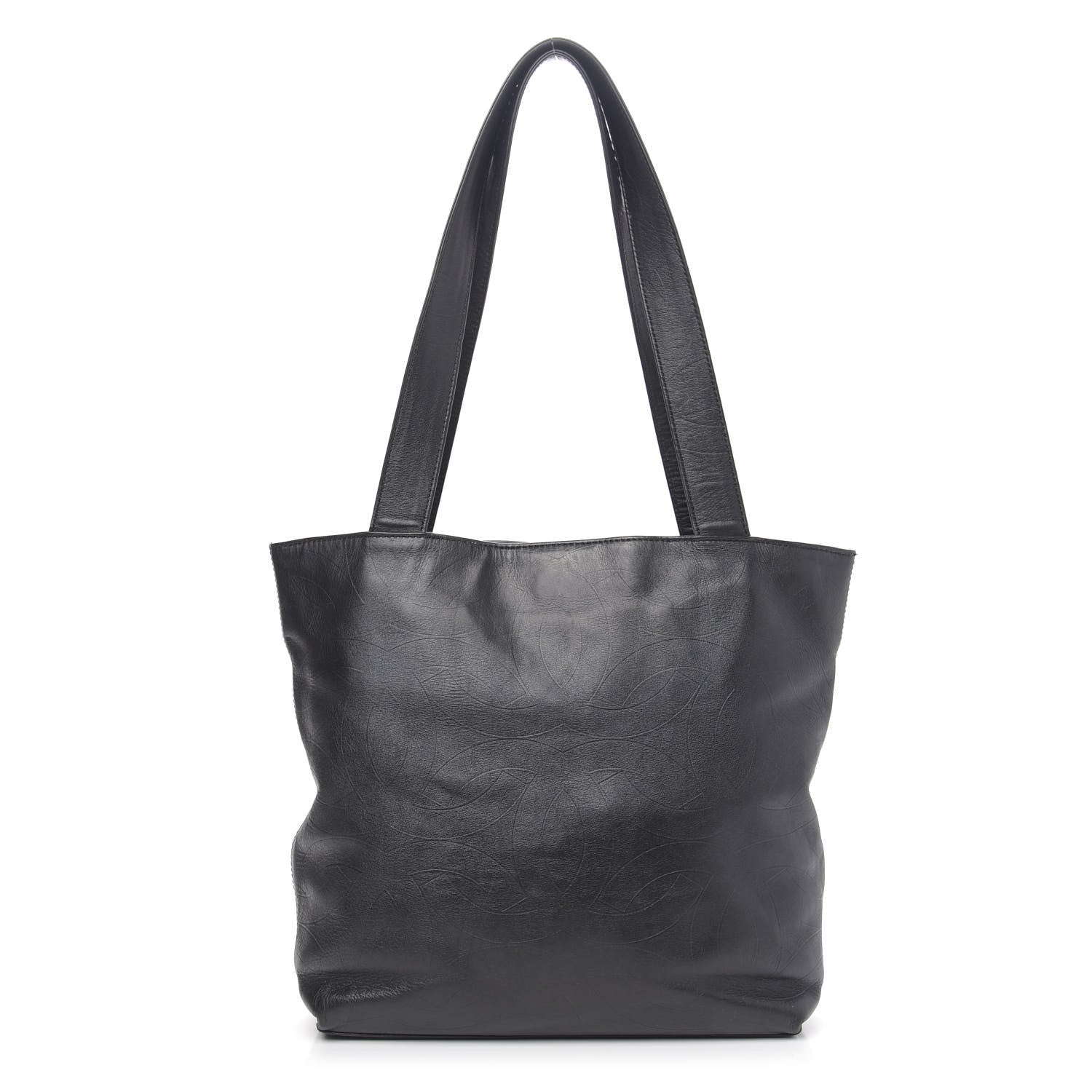 Chanel Lambskin CC Tote Black 1 of 15