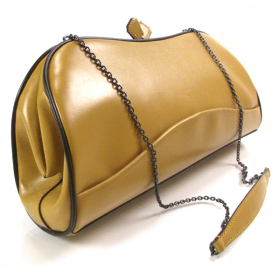 Prada Leather Clutch Bag Tan 3 of 10