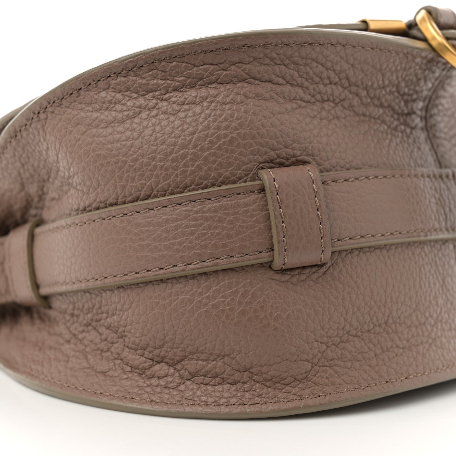 Chloe Calfskin Mini Marcie Round Crossbody Bag Nut 9 of 11