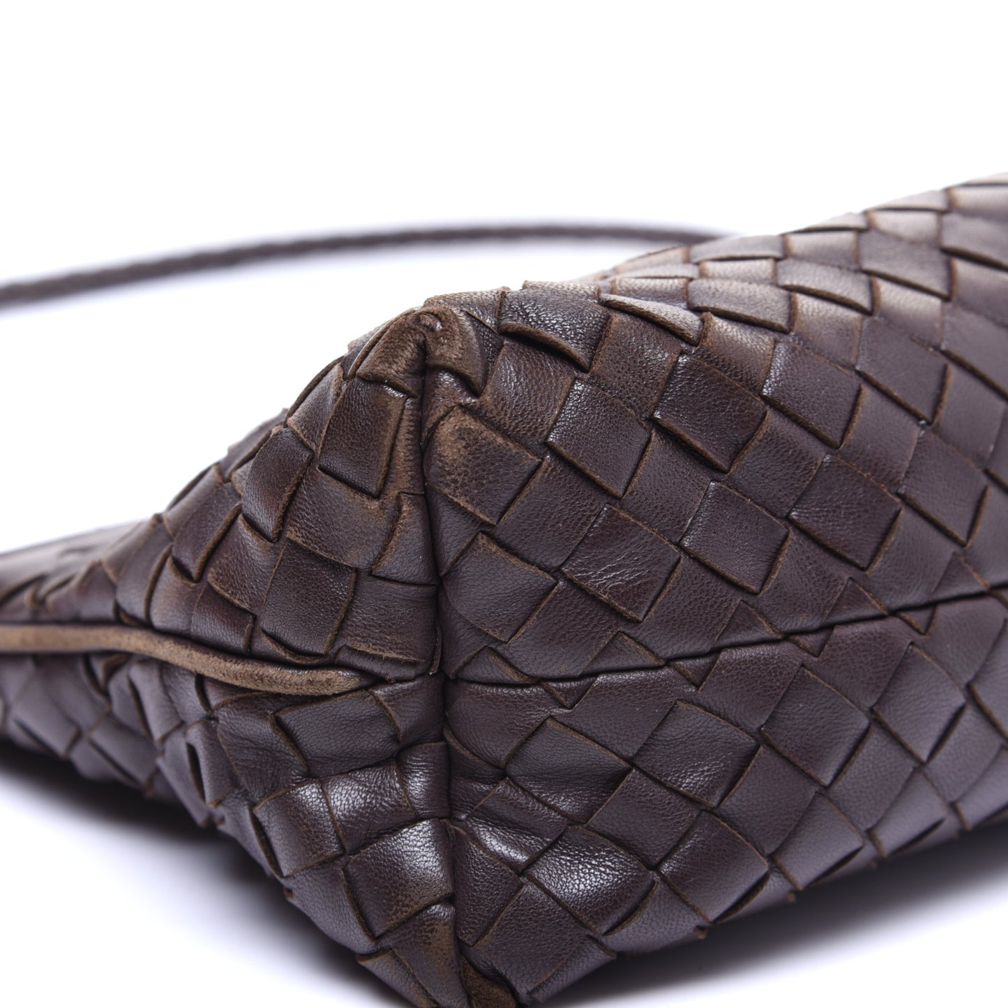 Nappa Intrecciato Mini Shoulder Bag Ebano