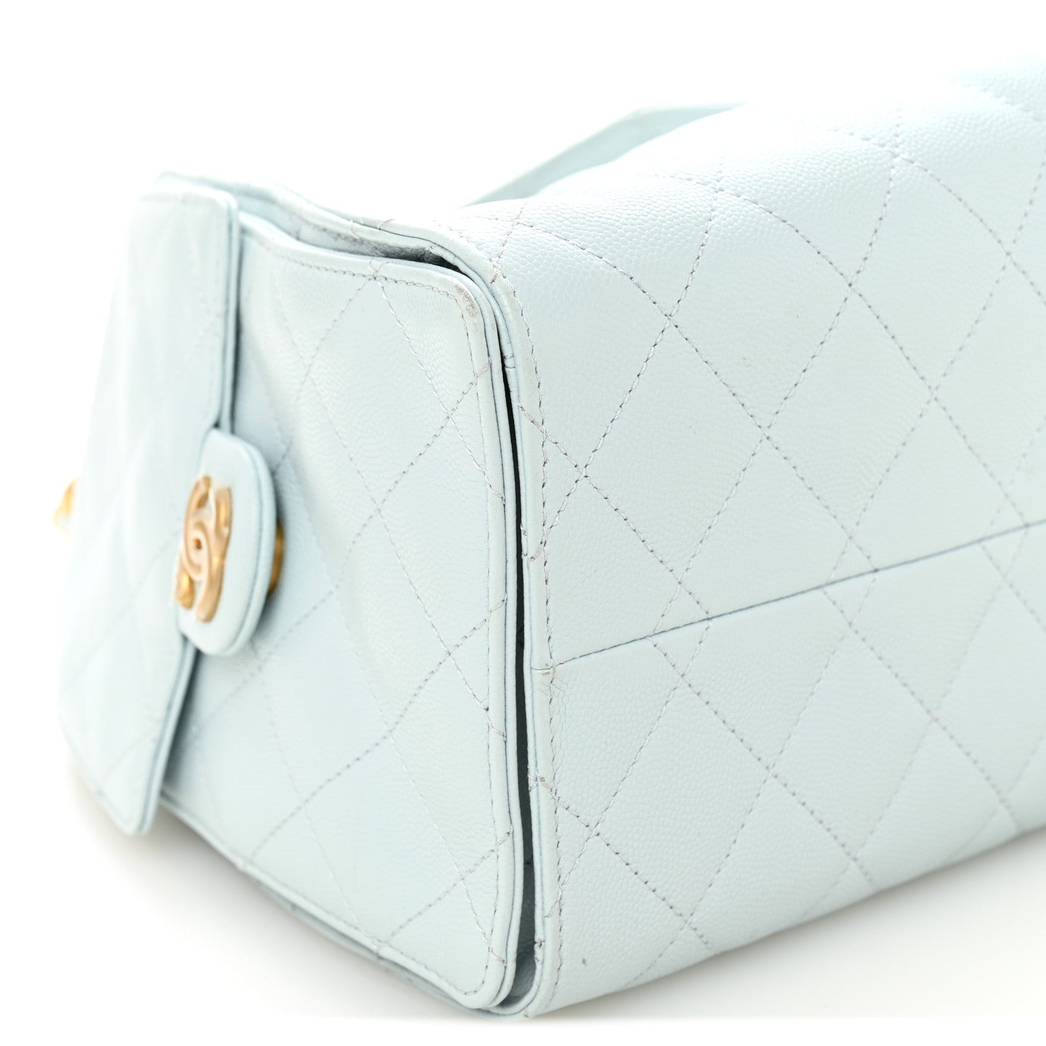 Chanel Caviar Quilted Small Chanel 25 Handbag Light Blue 9 of 10