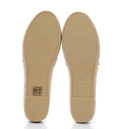 Saint Laurent Metallic Lambskin Monogram Espadrilles 36.5 Gold 5 of 9