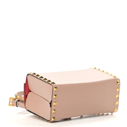 Valentino Garavani Grainy Calfskin Rockstud Alcove Box Top-Handle Bag Rose Cannelle 4 of 12