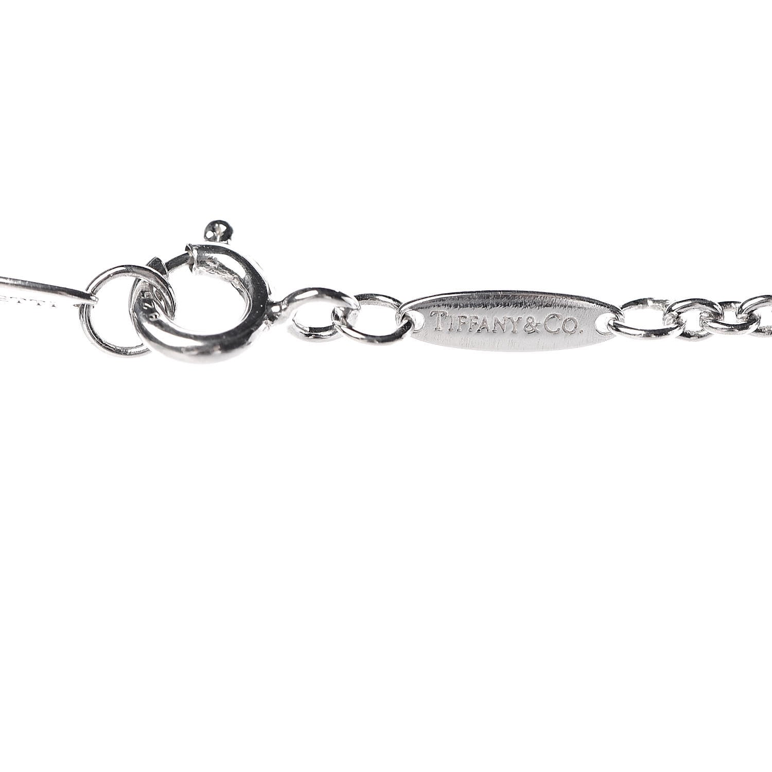 Tiffany Sterling Silver Elsa Peretti Open Heart Lariat Necklace 7 of 9