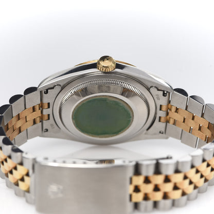 Rolex Stainless Steel 18K Yellow Gold Diamond 36mm Oyster Perpetual Datejust Watch Champagne 16233 5 of 6