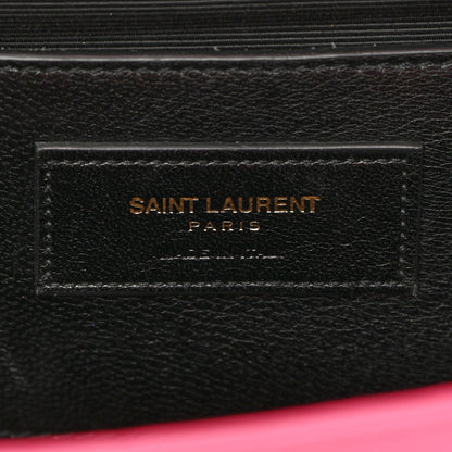 Saint Laurent Grain De Poudre Medium Monogram Kate Satchel Lipstick Fuchsia 7 of 13