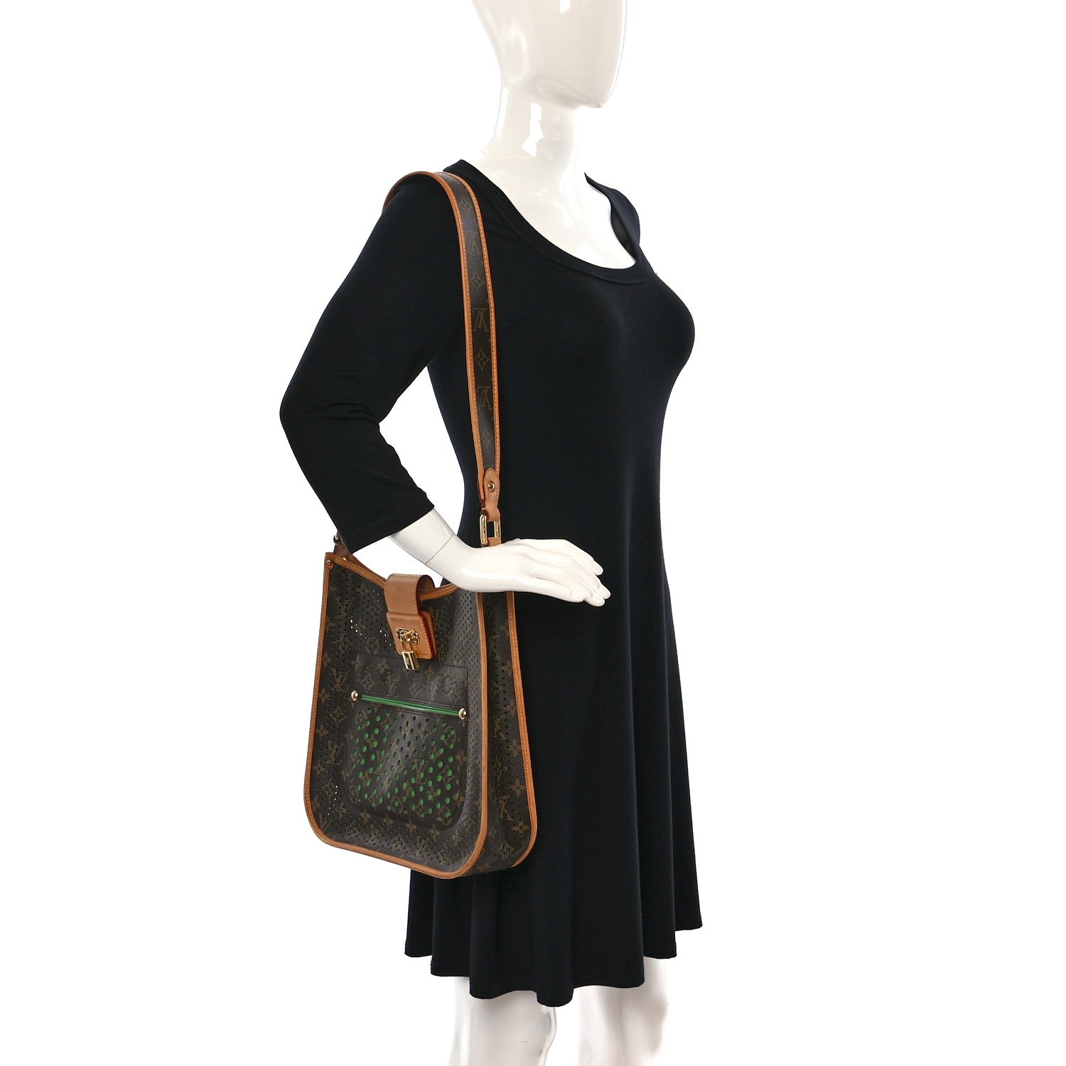 Louis Vuitton Monogram Perforated Musette Green 2 of 10