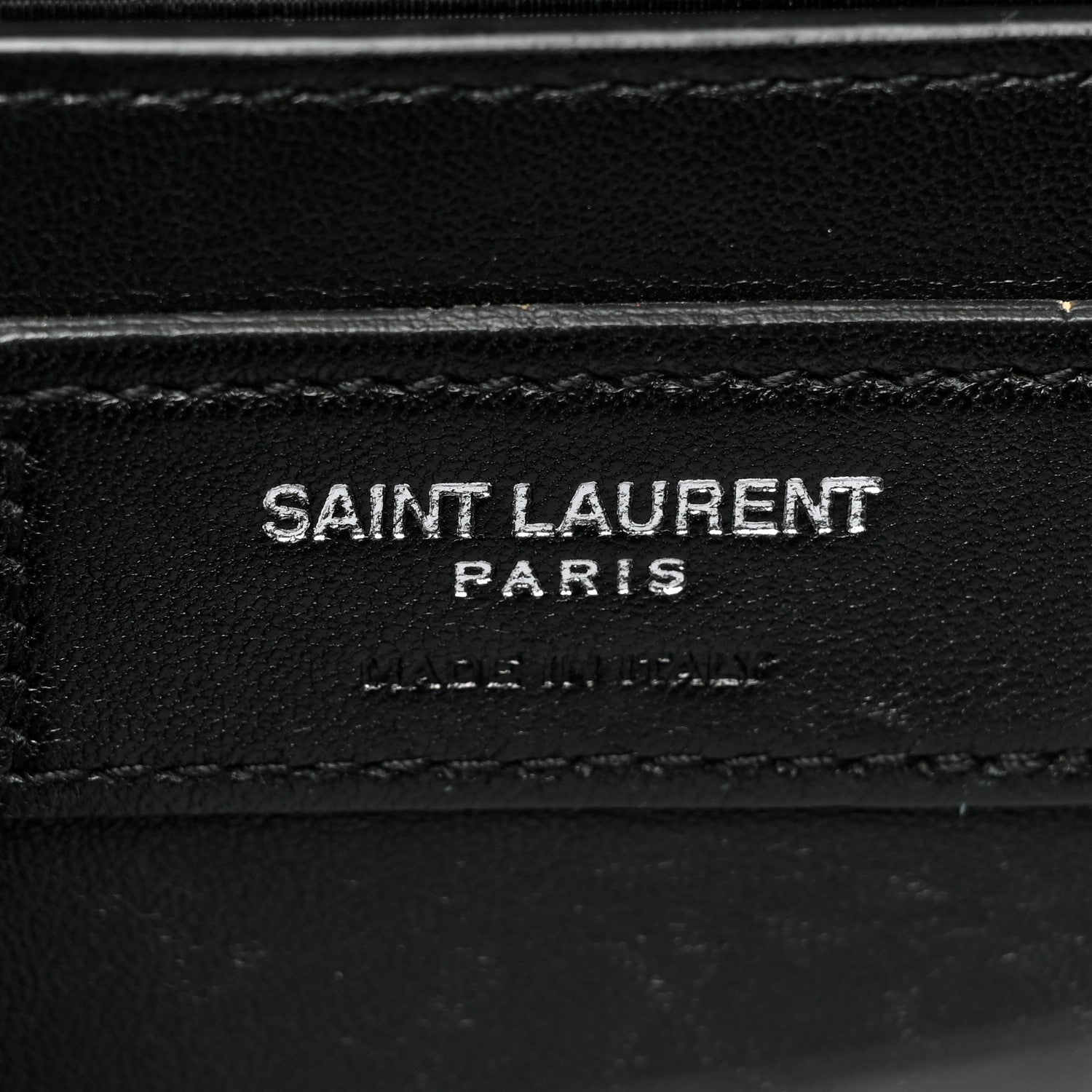 Saint Laurent Calfskin Crocodile Embossed Medium Classic Monogram Kate Tassel Satchel Black 6 of 15