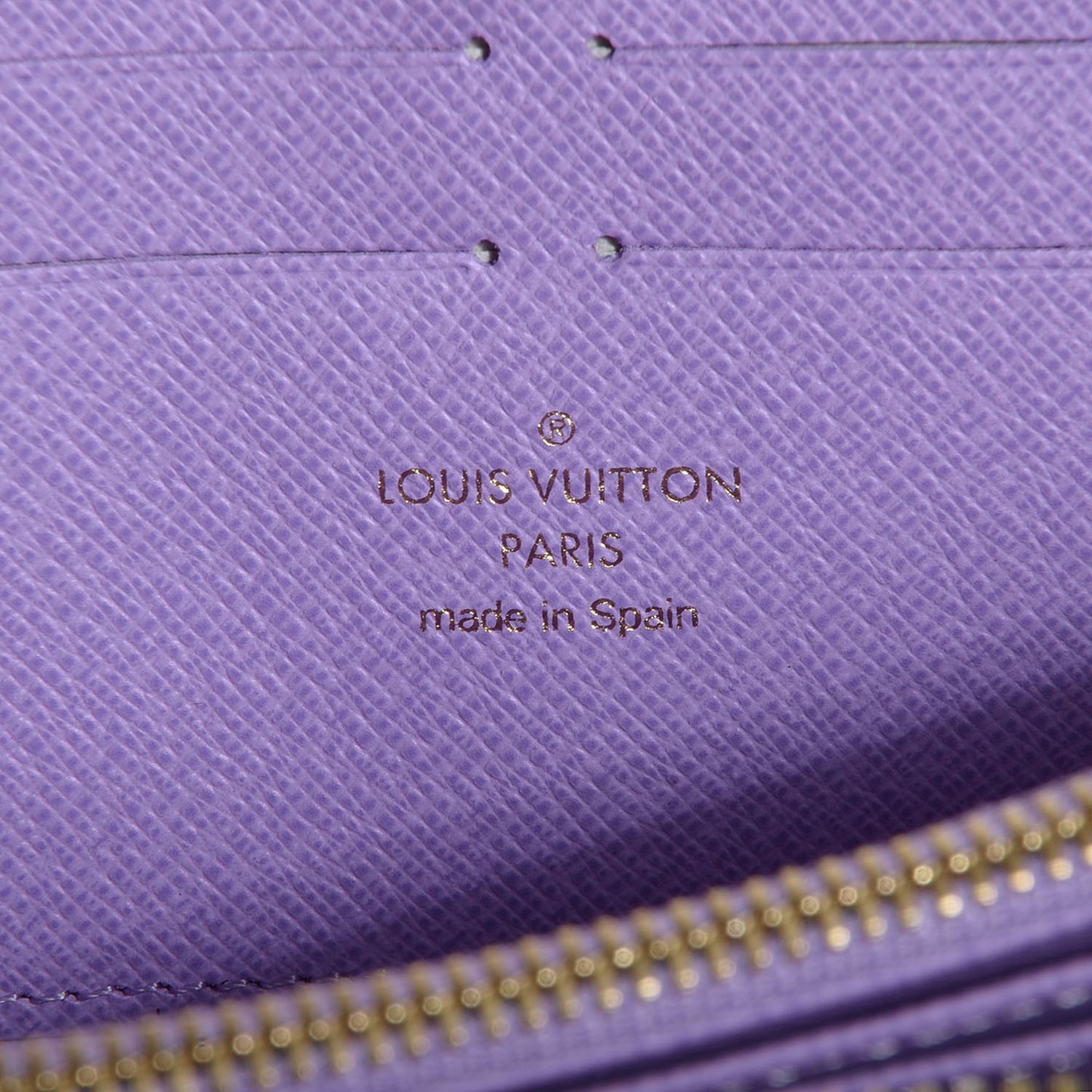 Damier Ebene Illustre Zippy Wallet Violet