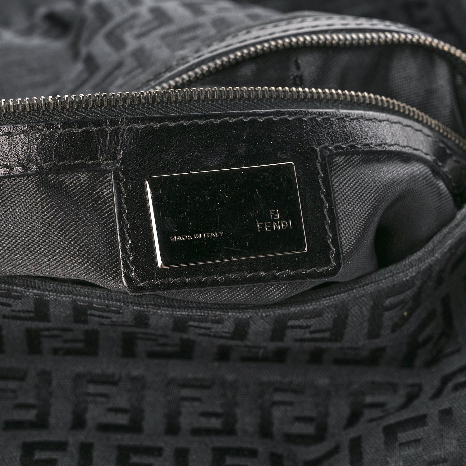 Fendi Zucchino Mama Baguette Black 6 of 10