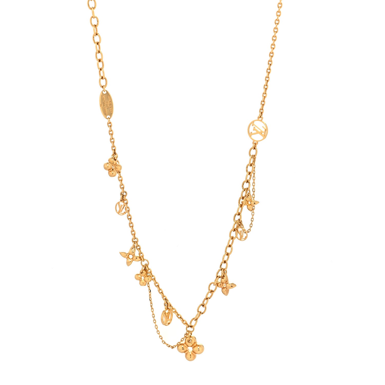 Louis Vuitton Metal Blooming Supple Necklace Gold 1 of 6