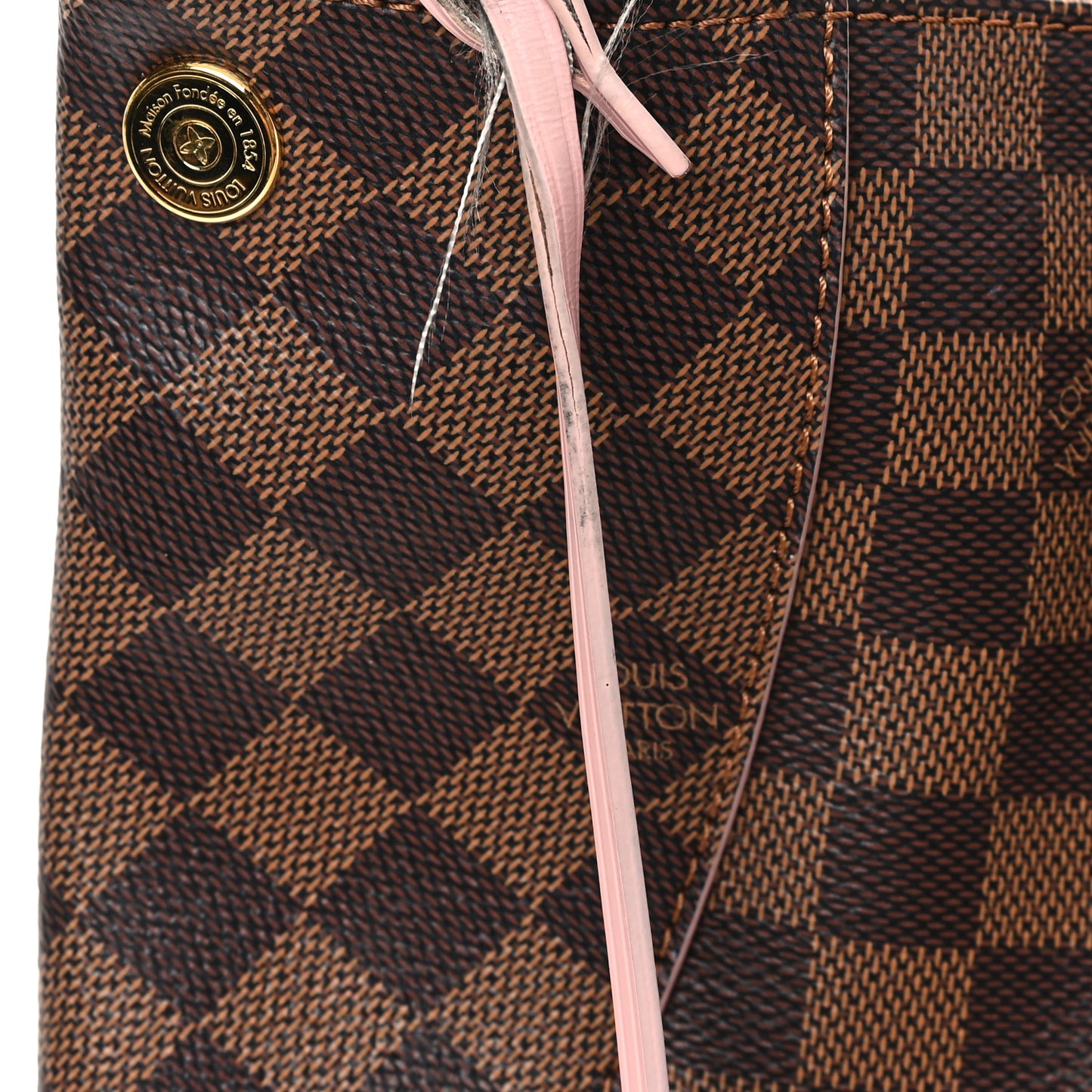 Damier Ebene Caissa Hobo Rose Ballerine