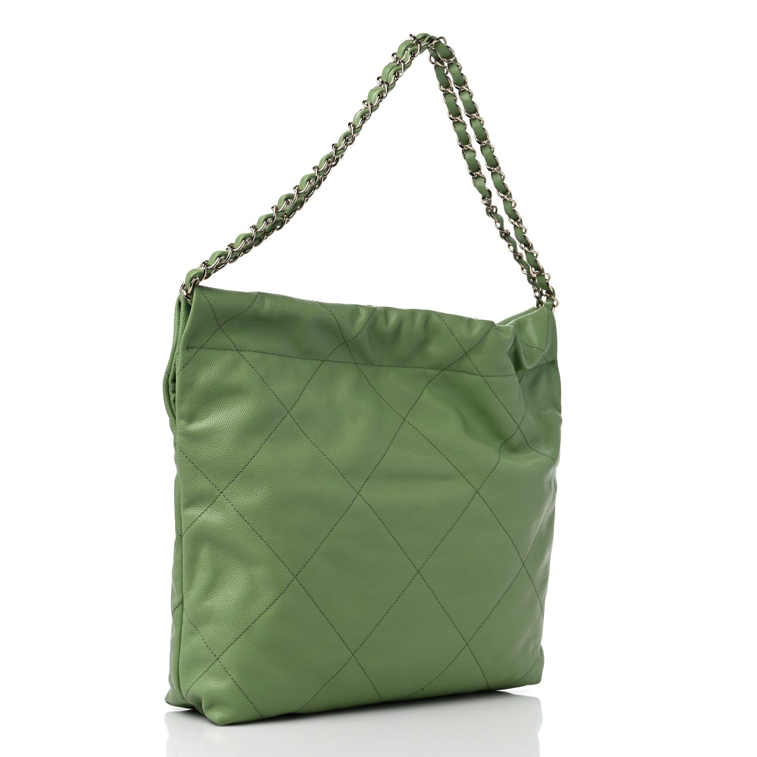 Chanel Shiny Caviar Quilted Small Chanel 22 Green 3 of 9