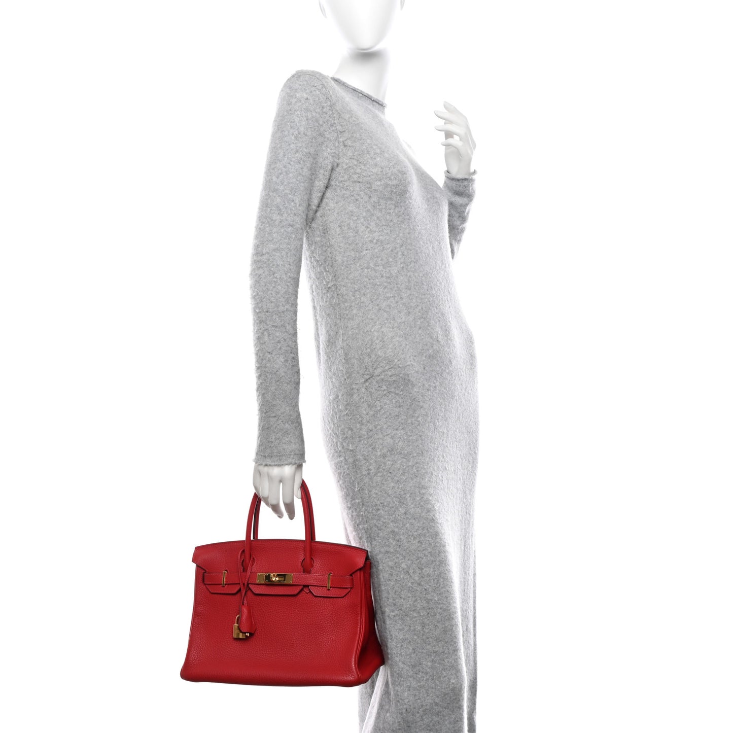 Taurillon Clemence Birkin 30 Rouge Casaque