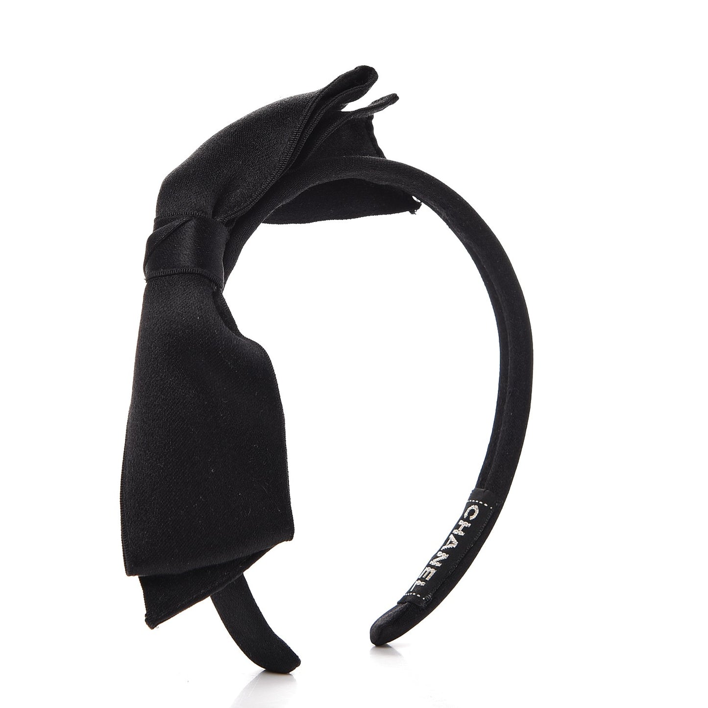 Silk Bow Headband Black