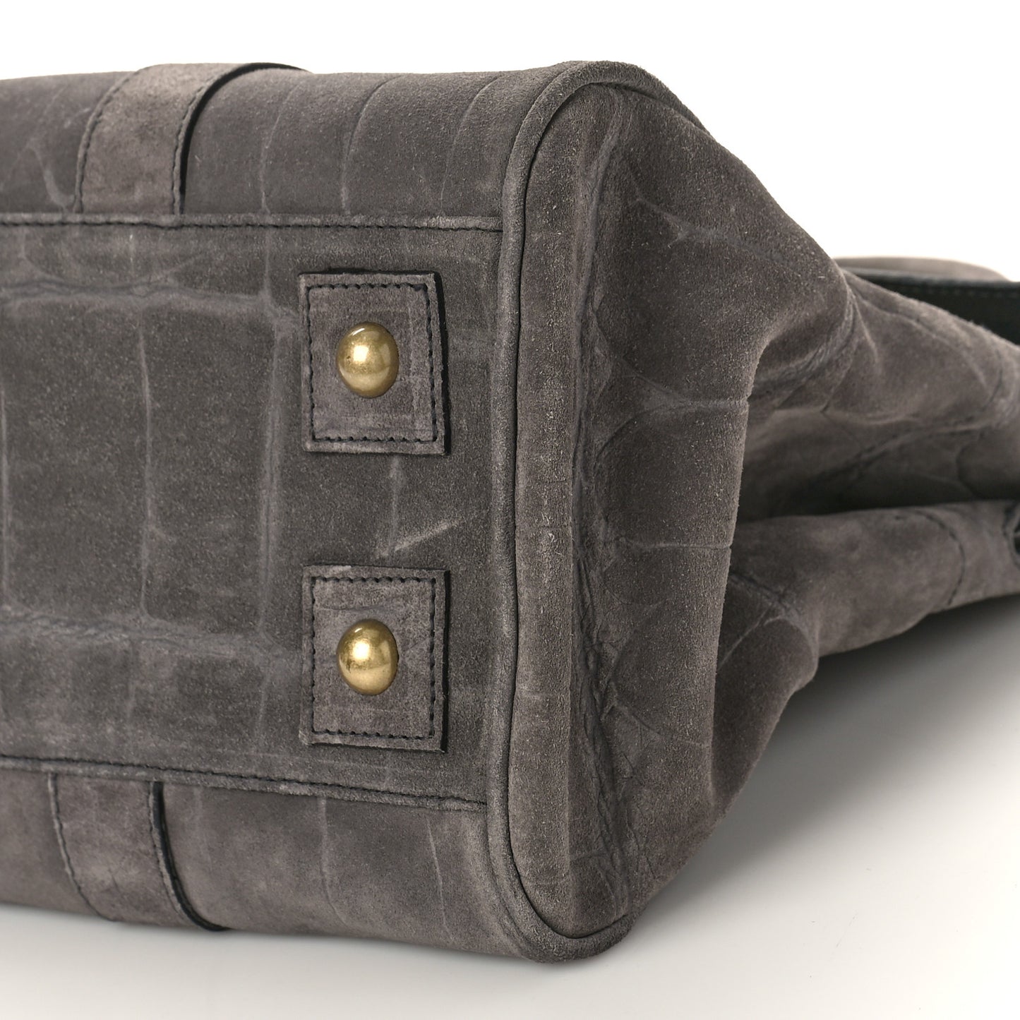 Suede Crocodile Embossed Bayswater Grey