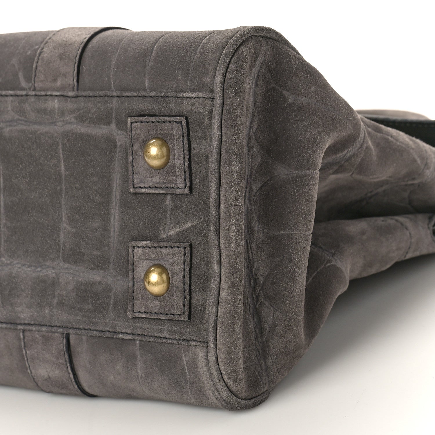 Mulberry Suede Crocodile Embossed Bayswater Grey 8 of 8