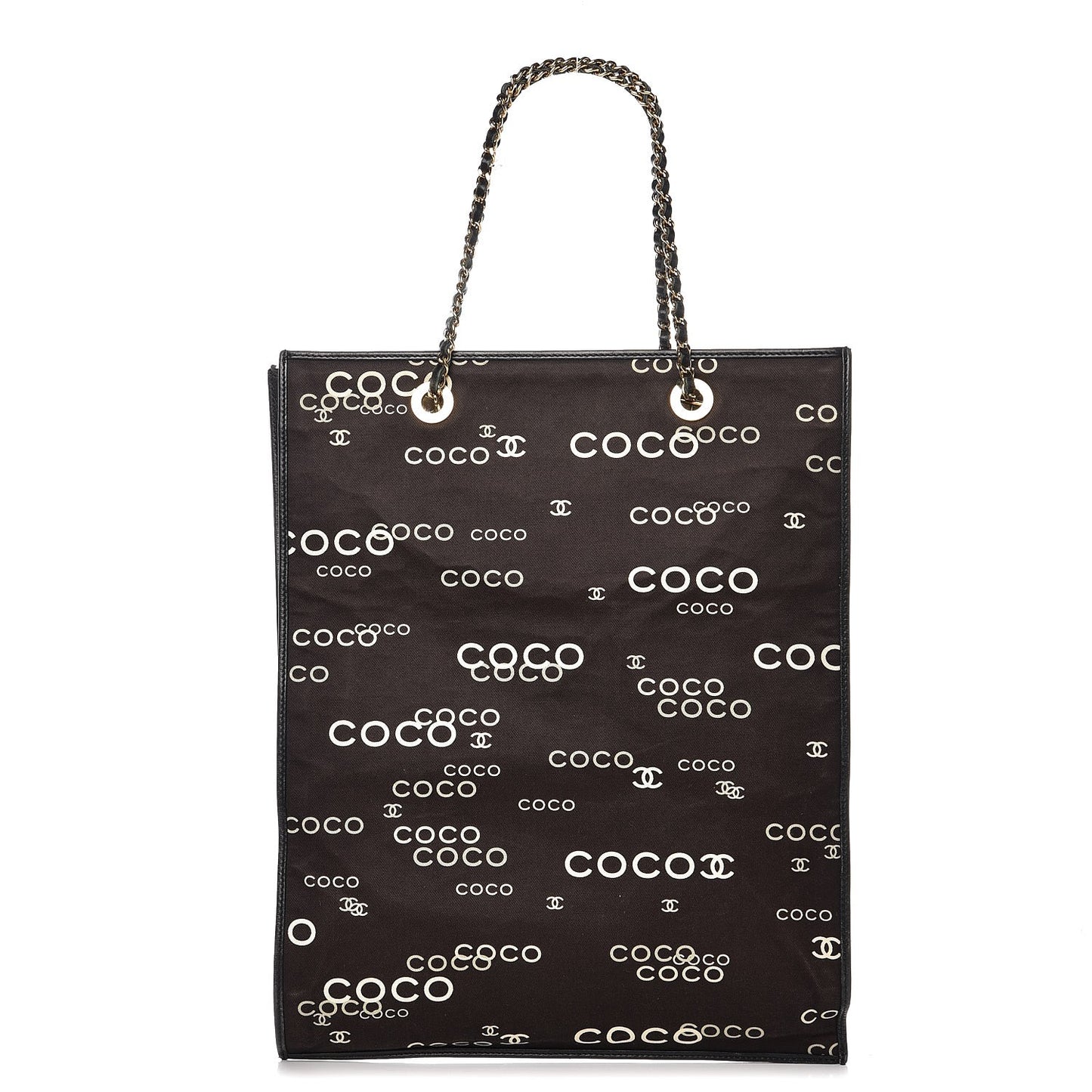Canvas Coco Tote Black Brown